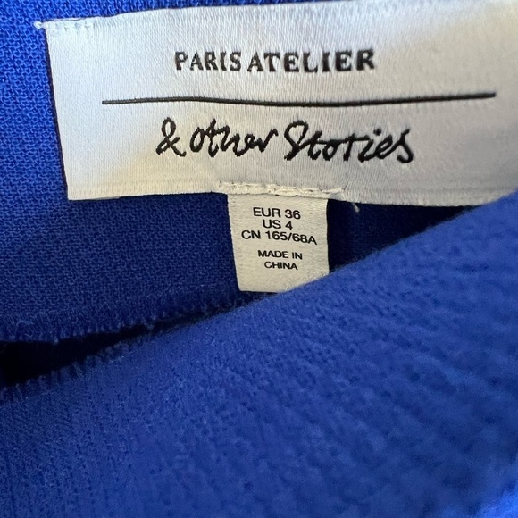 & Other Stories Blue Skirt in Size 4 - Picture 4 of 6